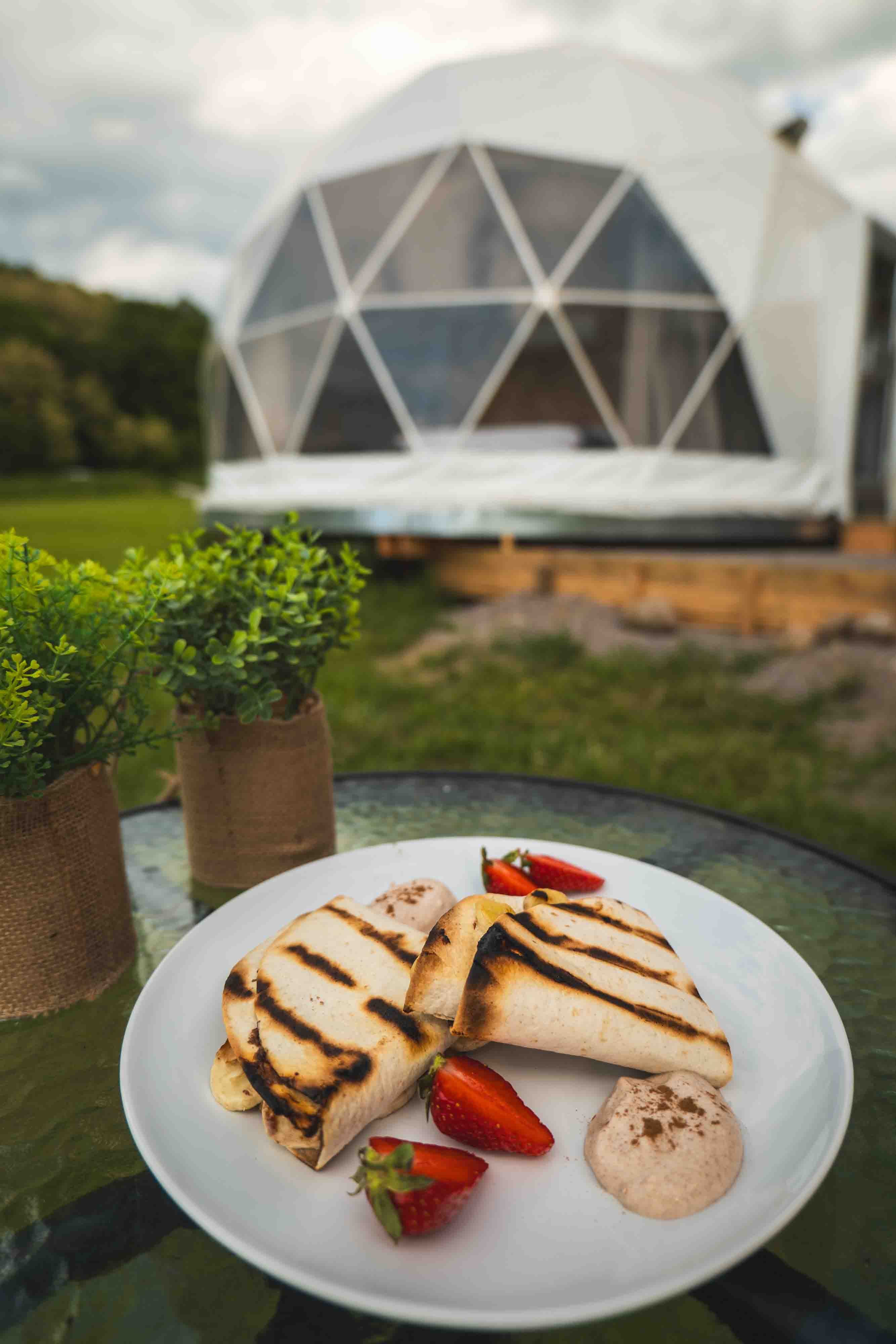 Grilované tortilly s Nutellou